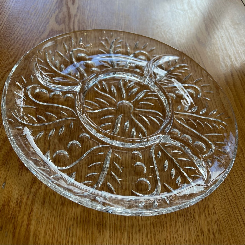 vintage Federal Glass divided serving dish, a relish dish or serving platter.